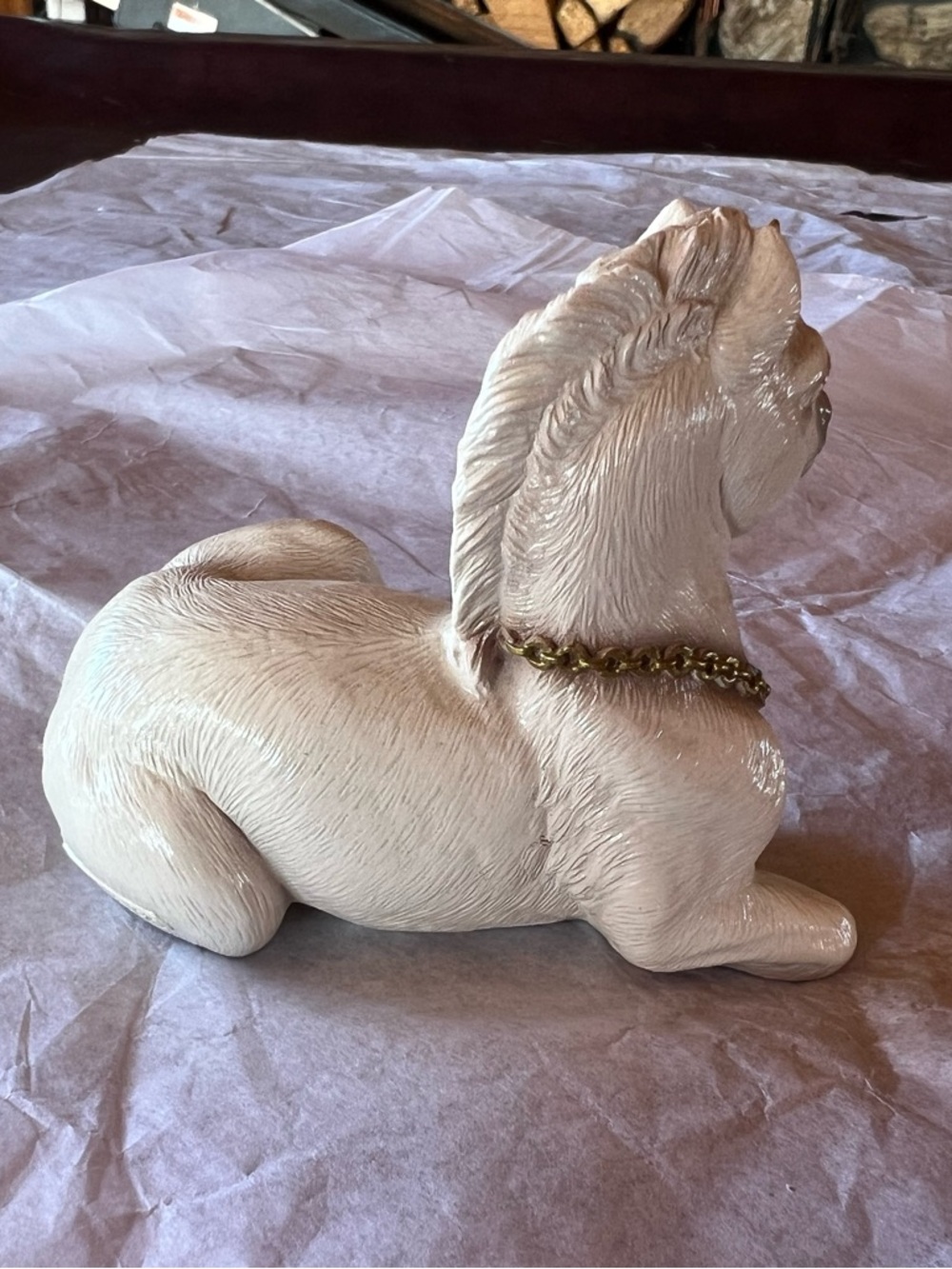 Like New Vintage White Ceramic Baby Unicorn Figurine with Gold Accents - Picture 5 of 9